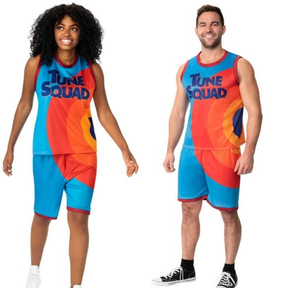 Space Jam Tune Squad Uniform Halloween Costume Adult Men Size S Jersey Short - Picture 2 of 9